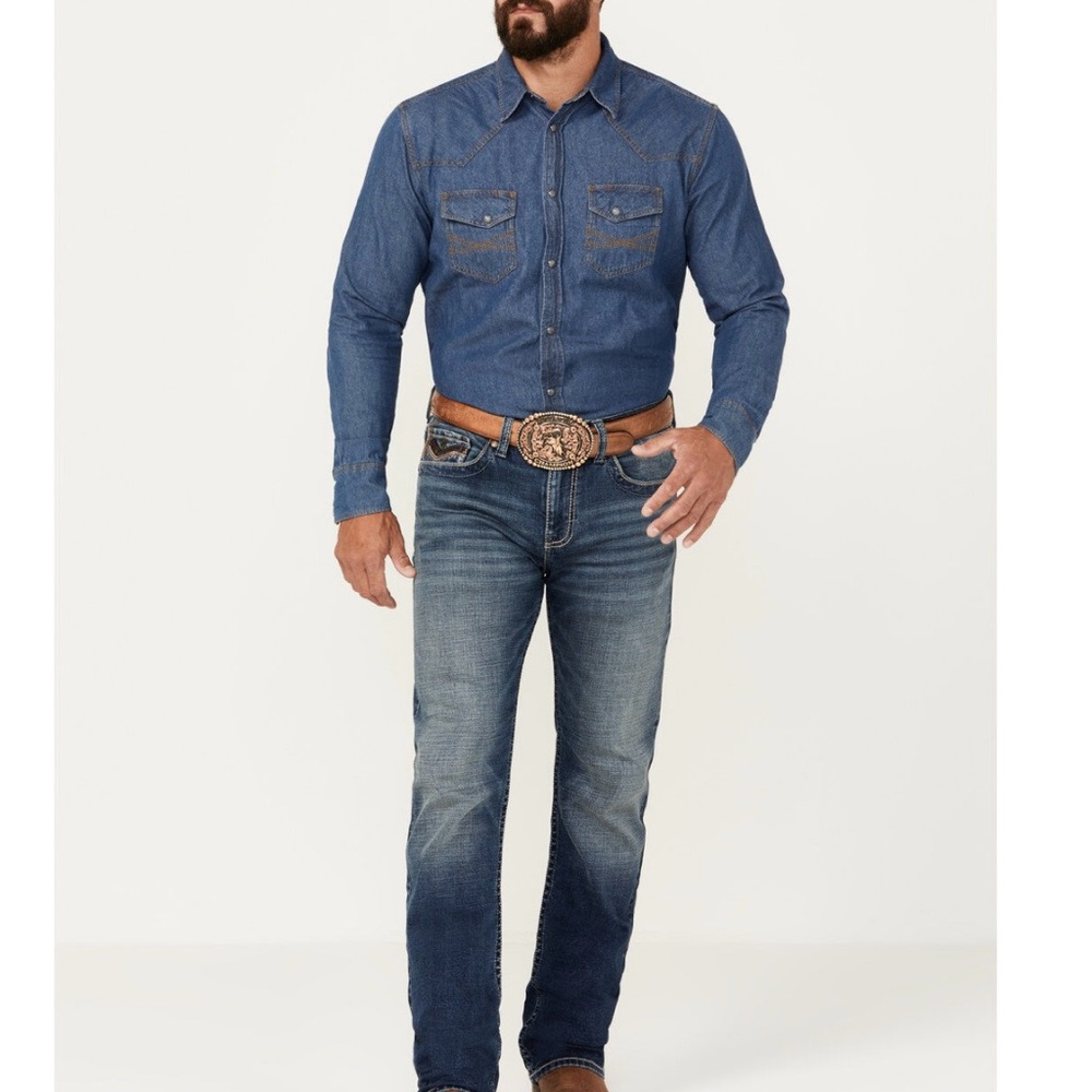 CODY JAMES MEN'S SUNDANCE WASH JACKSON SLIM STRAIGHT STRETCH DENIM JEANS 31/36
